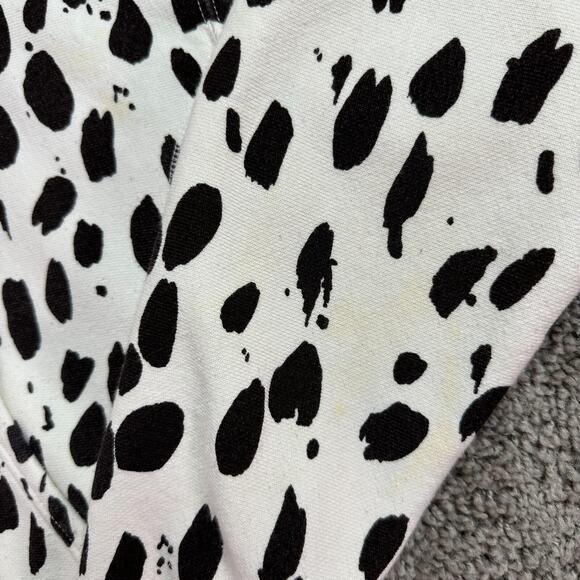 Champion Reverse Weave Hoodie Womens M White Black Cow Spots Sweatshirt - Picture 4 of 12